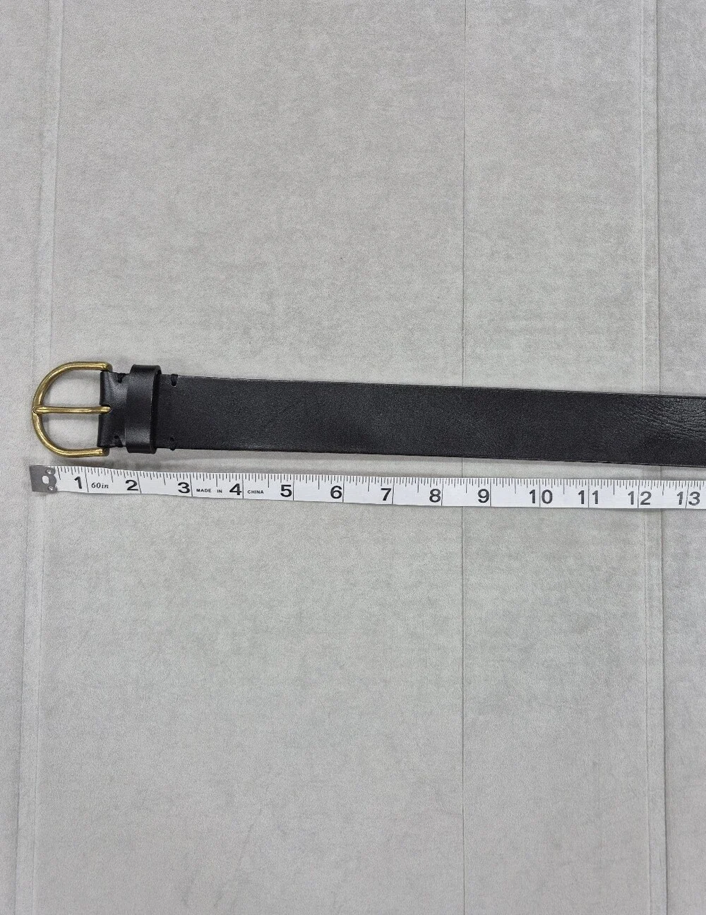 American Eagle Outfitters belt women's small black leather brass buckle